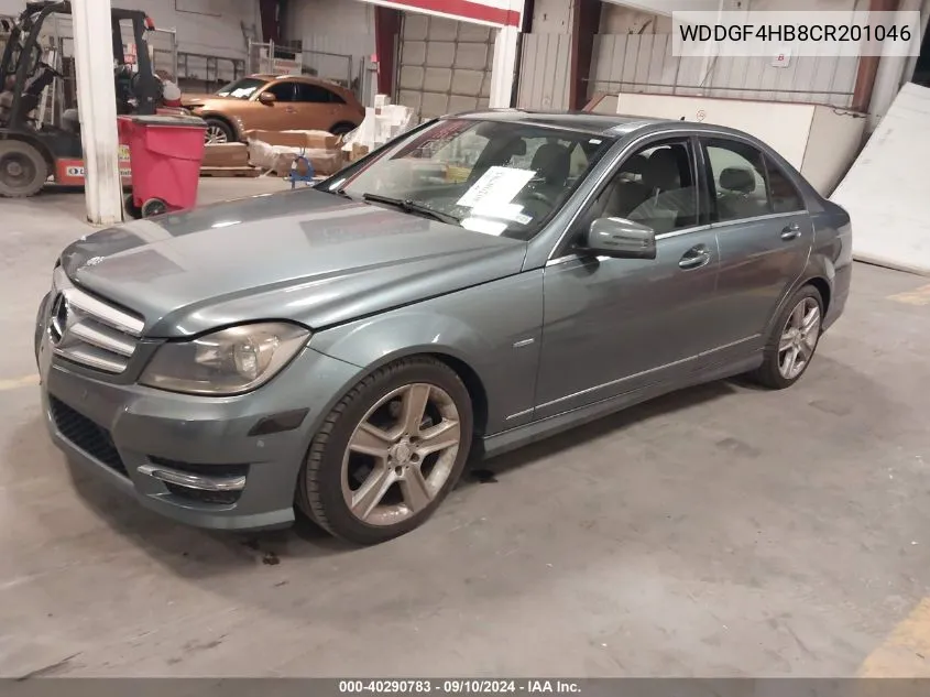 2012 Mercedes-Benz C 250 250 VIN: WDDGF4HB8CR201046 Lot: 40290783