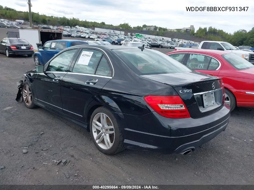 2012 Mercedes-Benz C 300 Luxury 4Matic/Sport 4Matic VIN: WDDGF8BBXCF931347 Lot: 40295664