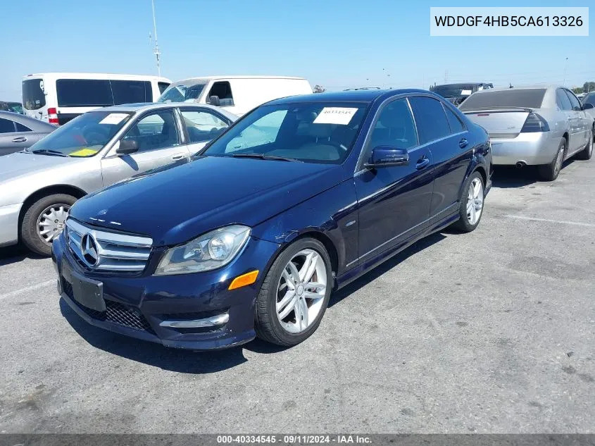 2012 Mercedes-Benz C 250 Luxury/Sport VIN: WDDGF4HB5CA613326 Lot: 40334545