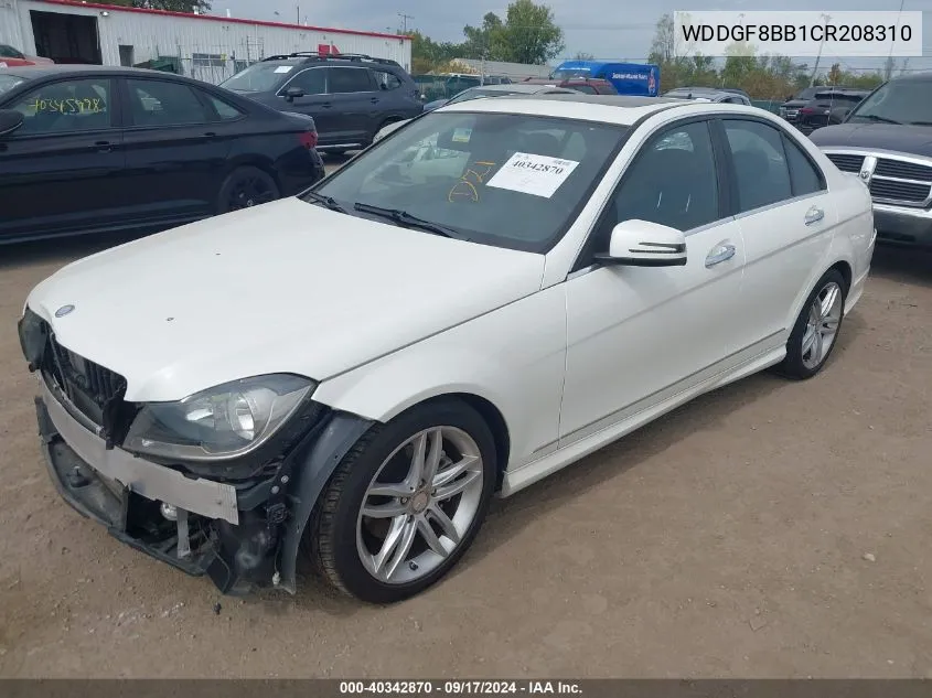 2012 Mercedes-Benz C 300 Luxury 4Matic/Sport 4Matic VIN: WDDGF8BB1CR208310 Lot: 40342870