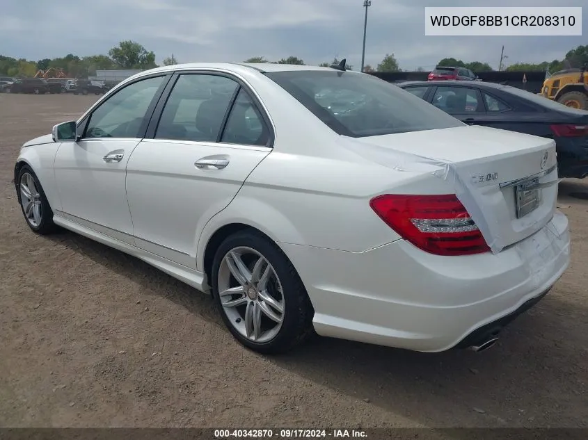 2012 Mercedes-Benz C 300 Luxury 4Matic/Sport 4Matic VIN: WDDGF8BB1CR208310 Lot: 40342870