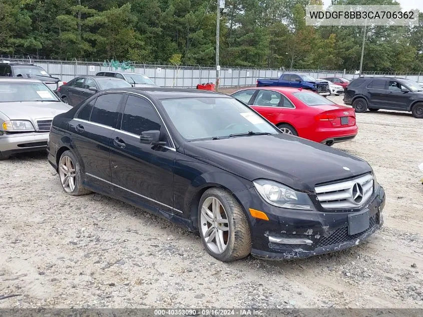 2012 Mercedes-Benz C 300 Luxury 4Matic/Sport 4Matic VIN: WDDGF8BB3CA706362 Lot: 40353090