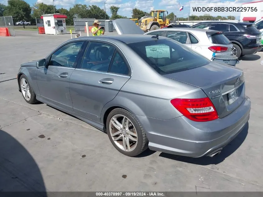 2012 Mercedes-Benz C 300 Luxury 4Matic/Sport 4Matic VIN: WDDGF8BB3CR229756 Lot: 40378997