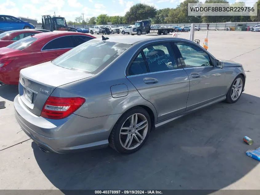 2012 Mercedes-Benz C 300 Luxury 4Matic/Sport 4Matic VIN: WDDGF8BB3CR229756 Lot: 40378997