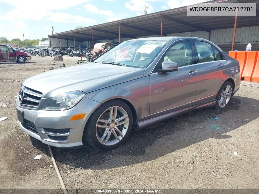 2012 Mercedes-Benz C 300 Luxury 4Matic/Sport 4Matic VIN: WDDGF8BB7CA712701 Lot: 40393870