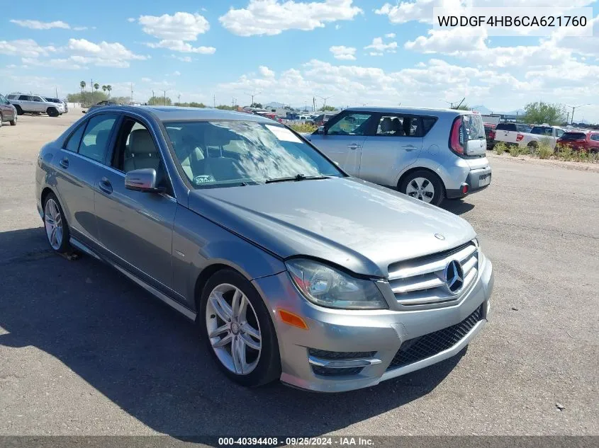 2012 Mercedes-Benz C 250 Luxury/Sport VIN: WDDGF4HB6CA621760 Lot: 40394408