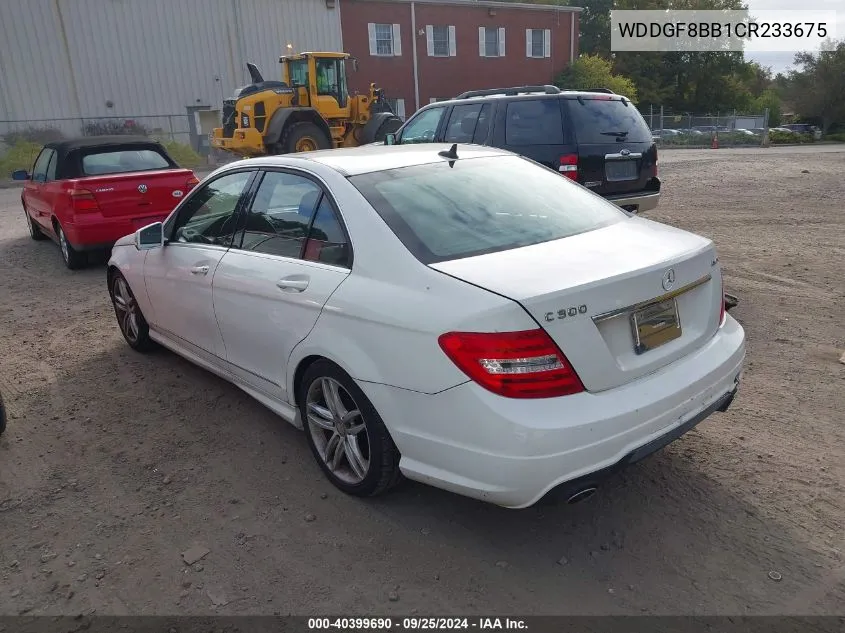 2012 Mercedes-Benz C 300 Luxury 4Matic/Sport 4Matic VIN: WDDGF8BB1CR233675 Lot: 40399690