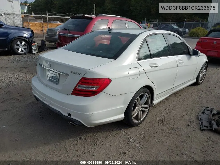 2012 Mercedes-Benz C 300 Luxury 4Matic/Sport 4Matic VIN: WDDGF8BB1CR233675 Lot: 40399690