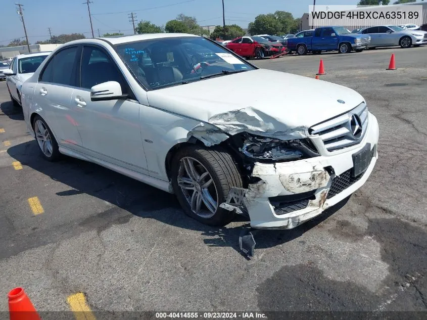 2012 Mercedes-Benz C 250 Luxury/Sport VIN: WDDGF4HBXCA635189 Lot: 40414555