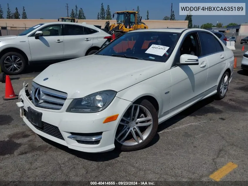 2012 Mercedes-Benz C 250 Luxury/Sport VIN: WDDGF4HBXCA635189 Lot: 40414555