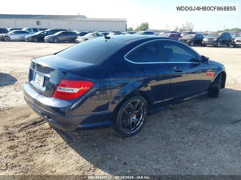 2012 Mercedes-Benz C 250 VIN: WDDGJ4HB0CF868855 Lot: 40420723