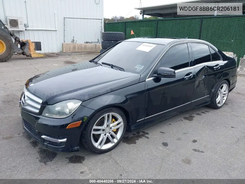 2012 Mercedes-Benz C 300 Luxury 4Matic/Sport 4Matic VIN: WDDGF8BB6CR206181 Lot: 40440205