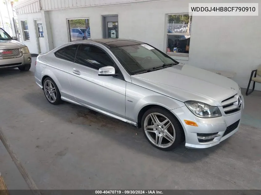 2012 Mercedes-Benz C 250 VIN: WDDGJ4HB8CF790910 Lot: 40470719