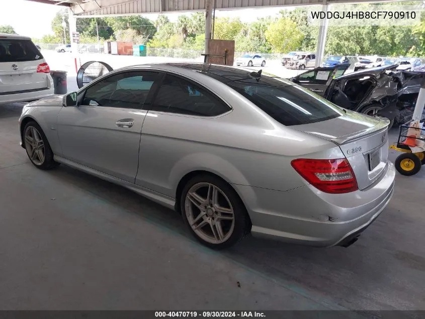 2012 Mercedes-Benz C 250 VIN: WDDGJ4HB8CF790910 Lot: 40470719