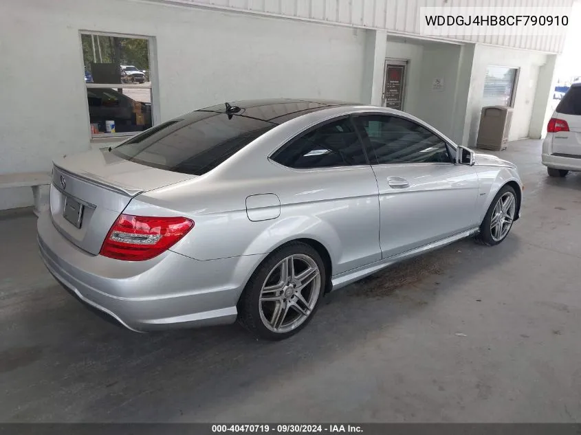 2012 Mercedes-Benz C 250 VIN: WDDGJ4HB8CF790910 Lot: 40470719