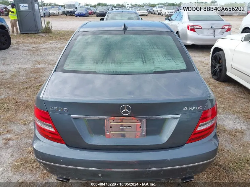 2012 Mercedes-Benz C 300 4Matic VIN: WDDGF8BB4CA656202 Lot: 40475228