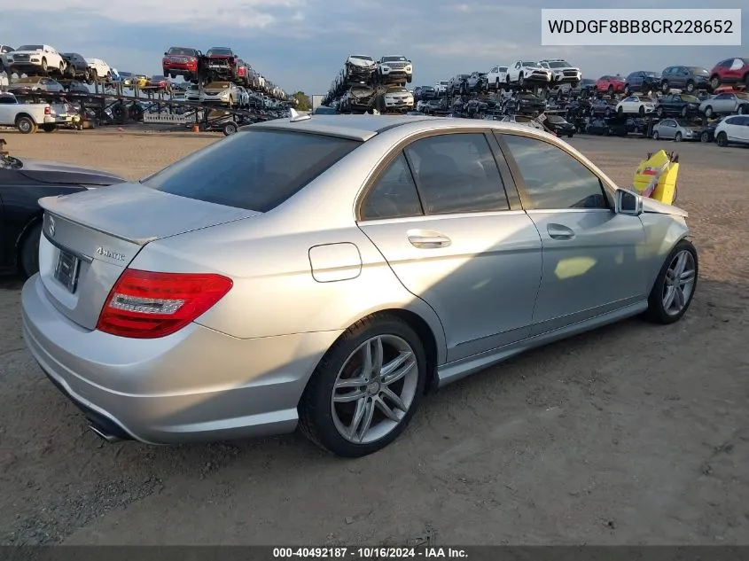 2012 Mercedes-Benz C 300 Luxury 4Matic/Sport 4Matic VIN: WDDGF8BB8CR228652 Lot: 40492187