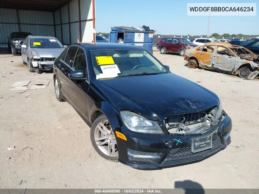 2012 Mercedes-Benz C 300 Luxury 4Matic/Sport 4Matic VIN: WDDGF8BB0CA646234 Lot: 40498590