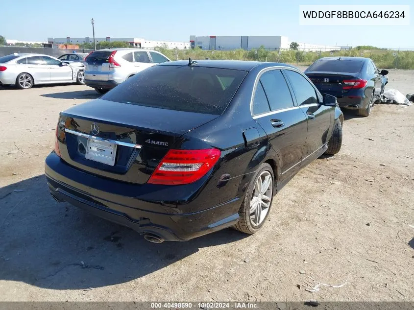 2012 Mercedes-Benz C 300 Luxury 4Matic/Sport 4Matic VIN: WDDGF8BB0CA646234 Lot: 40498590