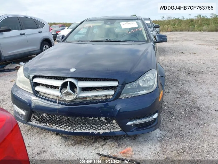 2012 Mercedes-Benz C 250 VIN: WDDGJ4HB7CF753766 Lot: 40546465