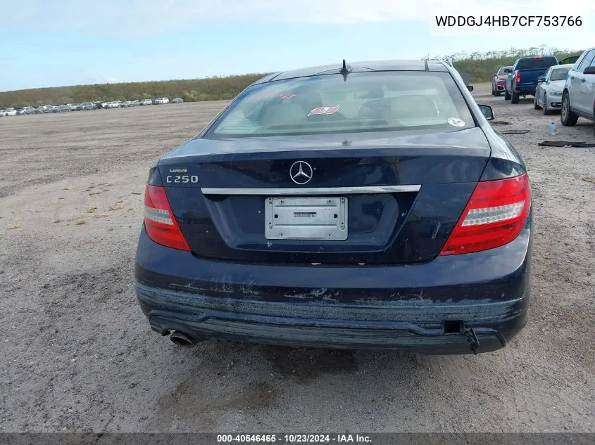 2012 Mercedes-Benz C 250 VIN: WDDGJ4HB7CF753766 Lot: 40546465