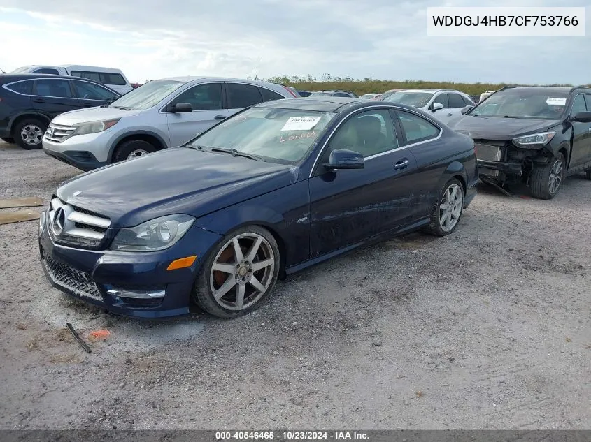 2012 Mercedes-Benz C 250 VIN: WDDGJ4HB7CF753766 Lot: 40546465