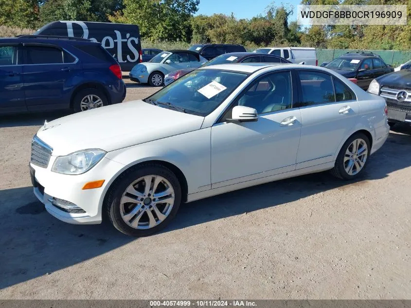 2012 Mercedes-Benz C 300 Luxury 4Matic/Sport 4Matic VIN: WDDGF8BB0CR196909 Lot: 40574999