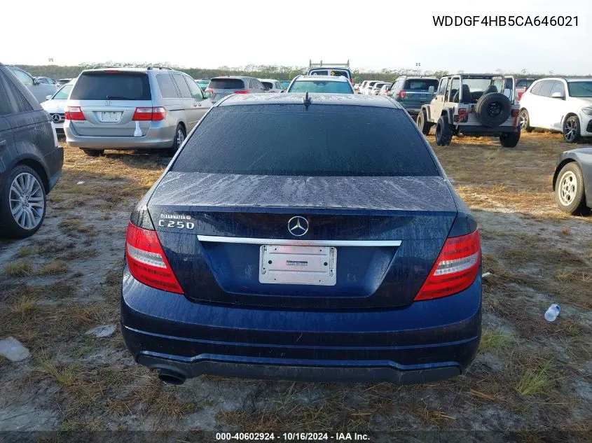 2012 Mercedes-Benz C 250 Luxury/Sport VIN: WDDGF4HB5CA646021 Lot: 40602924