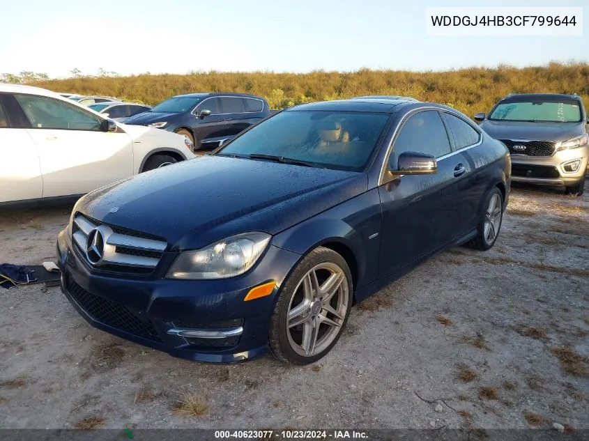 2012 Mercedes-Benz C 250 VIN: WDDGJ4HB3CF799644 Lot: 40623077