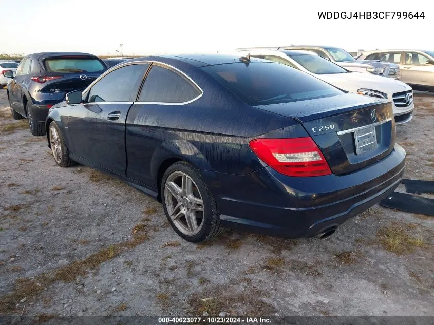 2012 Mercedes-Benz C 250 VIN: WDDGJ4HB3CF799644 Lot: 40623077