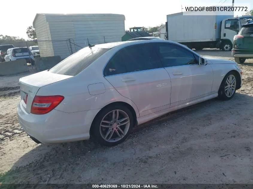 2012 Mercedes-Benz C 300 4Matic VIN: WDDGF8BB1CR207772 Lot: 40629369