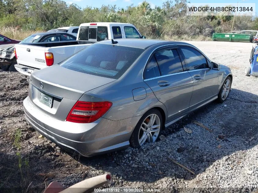 2012 Mercedes-Benz C 250 Luxury/Sport VIN: WDDGF4HB8CR213844 Lot: 40715192