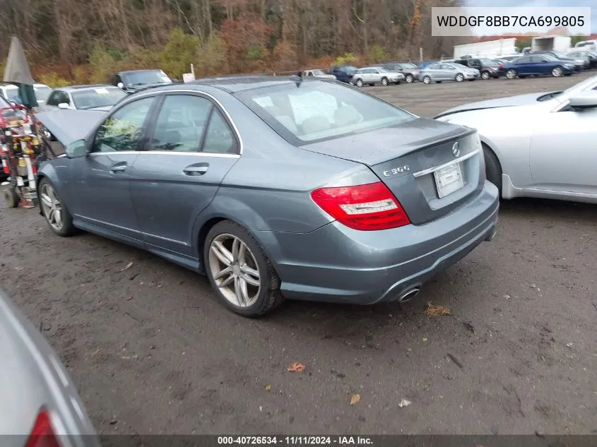 2012 Mercedes-Benz C 300 Luxury 4Matic/Sport 4Matic VIN: WDDGF8BB7CA699805 Lot: 40726534