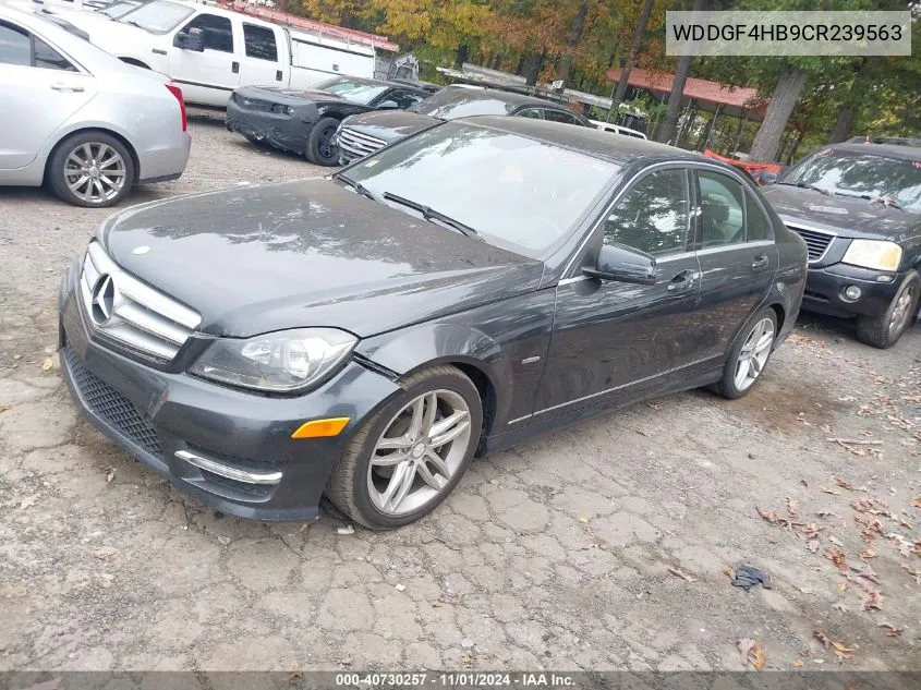 2012 Mercedes-Benz C 250 Luxury/Sport VIN: WDDGF4HB9CR239563 Lot: 40730257