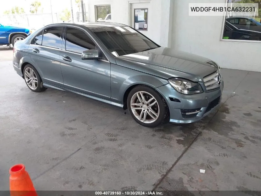 2012 Mercedes-Benz C 250 VIN: WDDGF4HB1CA632231 Lot: 40739160