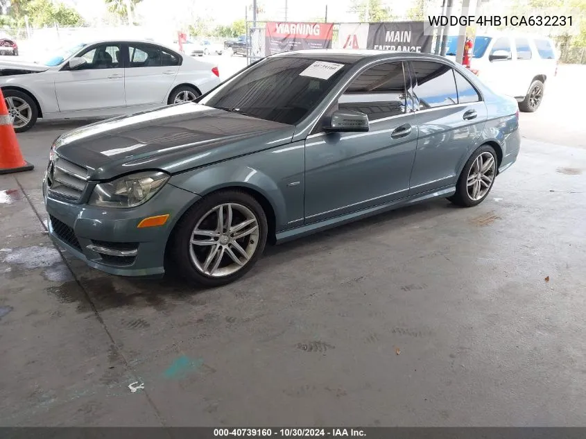 2012 Mercedes-Benz C 250 VIN: WDDGF4HB1CA632231 Lot: 40739160