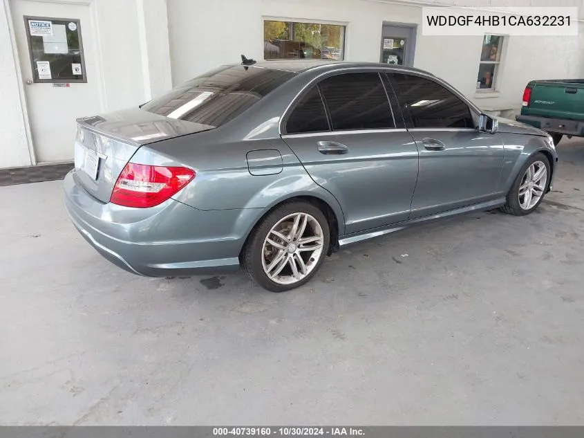 2012 Mercedes-Benz C 250 VIN: WDDGF4HB1CA632231 Lot: 40739160