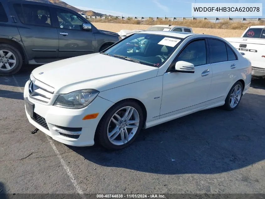 2012 Mercedes-Benz C 250 Luxury/Sport VIN: WDDGF4HB3CA620078 Lot: 40744838