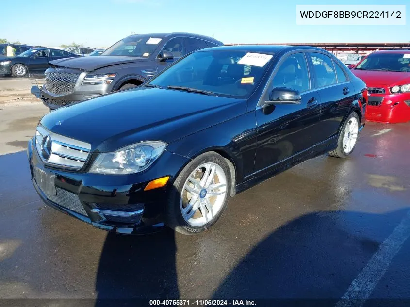 2012 Mercedes-Benz C 300 Luxury 4Matic/Sport 4Matic VIN: WDDGF8BB9CR224142 Lot: 40755371