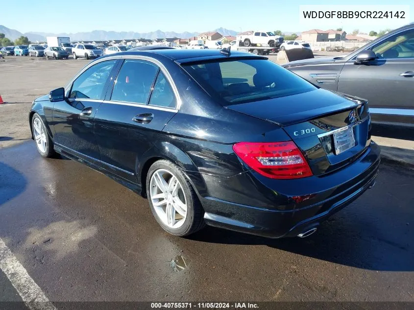 2012 Mercedes-Benz C 300 Luxury 4Matic/Sport 4Matic VIN: WDDGF8BB9CR224142 Lot: 40755371