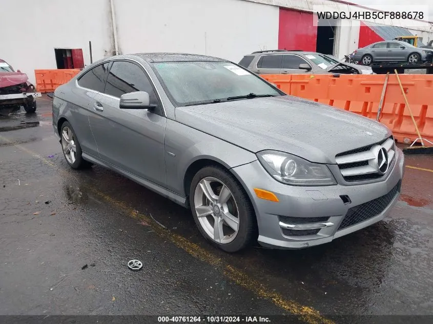 2012 Mercedes-Benz C 250 VIN: WDDGJ4HB5CF888678 Lot: 40761264