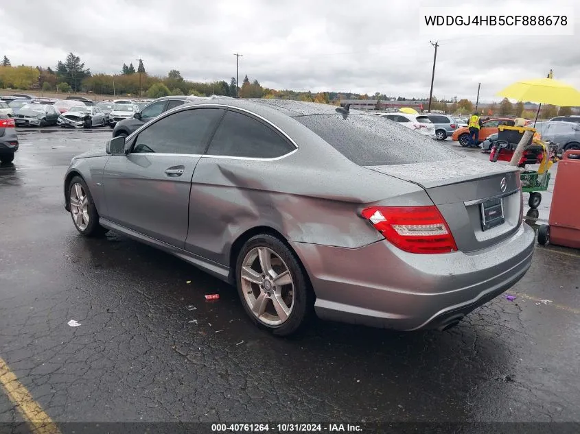 2012 Mercedes-Benz C 250 VIN: WDDGJ4HB5CF888678 Lot: 40761264