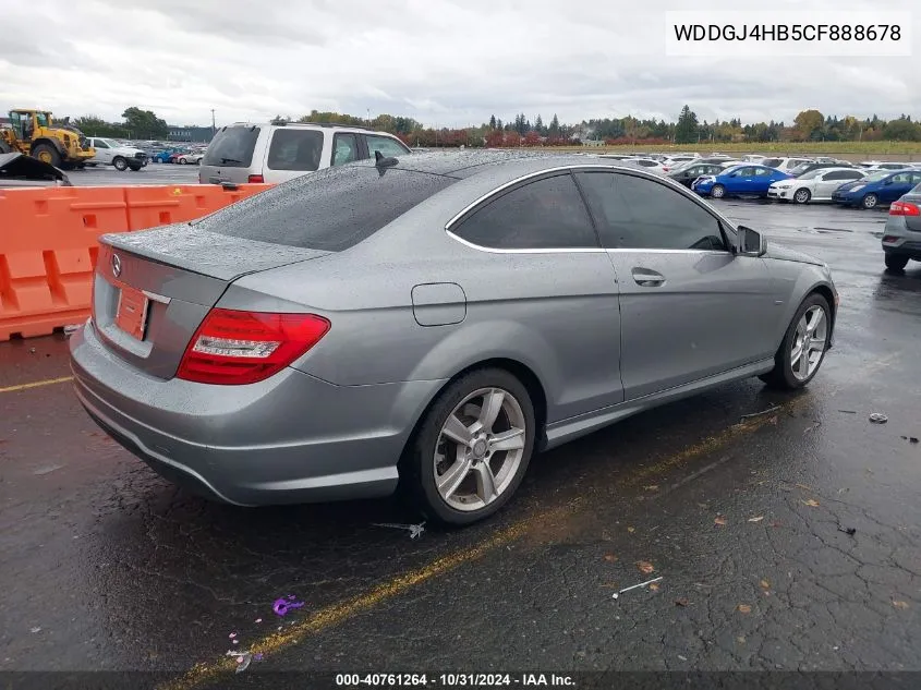 2012 Mercedes-Benz C 250 VIN: WDDGJ4HB5CF888678 Lot: 40761264