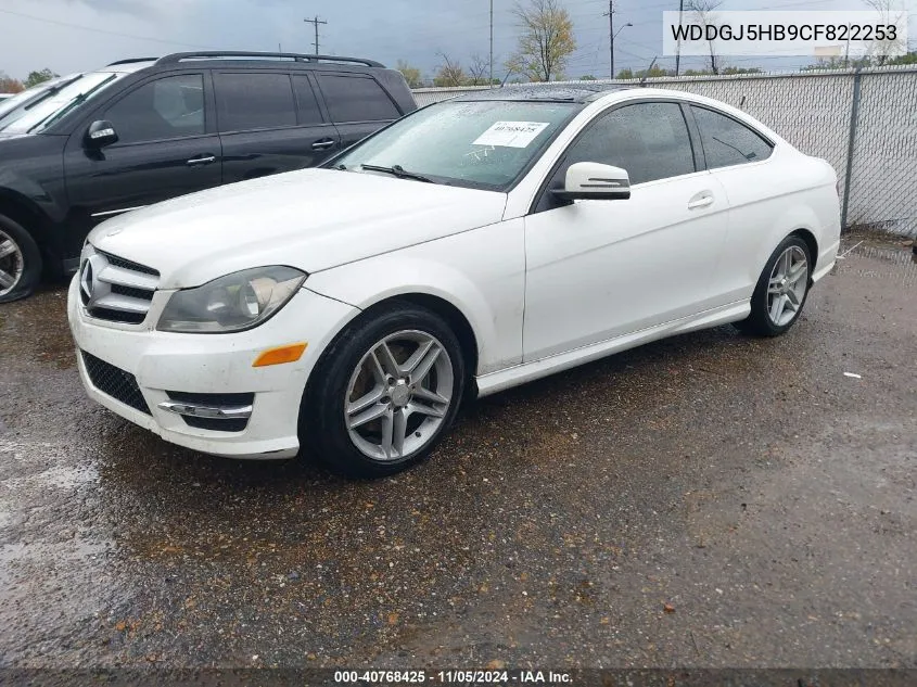 2012 Mercedes-Benz C 350 Sport VIN: WDDGJ5HB9CF822253 Lot: 40768425