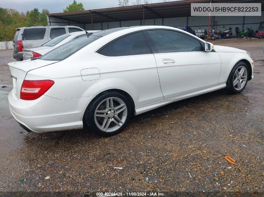 2012 Mercedes-Benz C 350 Sport VIN: WDDGJ5HB9CF822253 Lot: 40768425