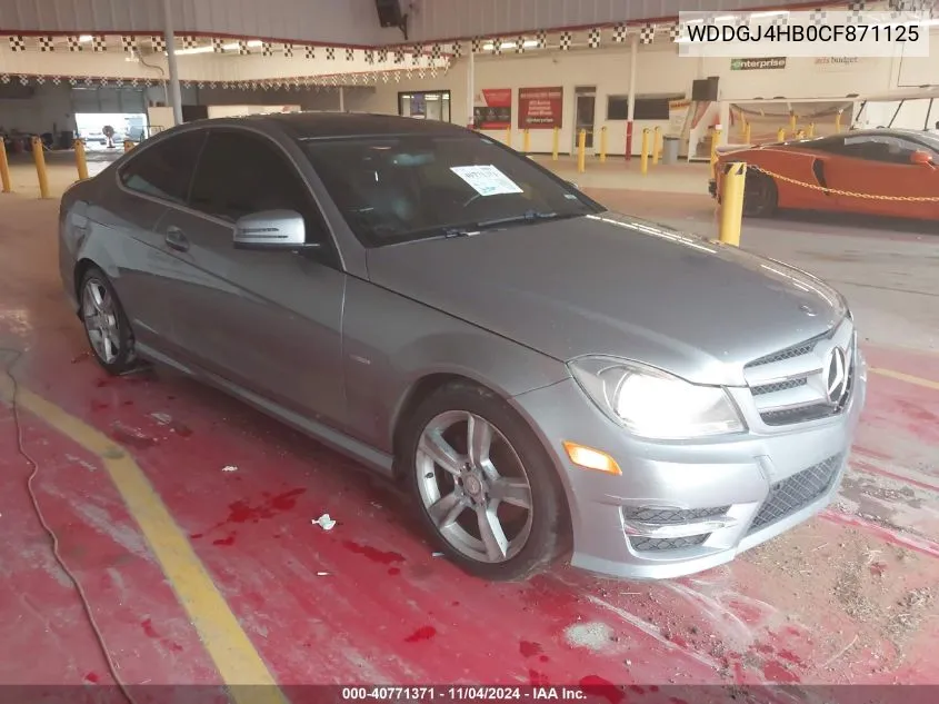 2012 Mercedes-Benz C 250 VIN: WDDGJ4HB0CF871125 Lot: 40771371