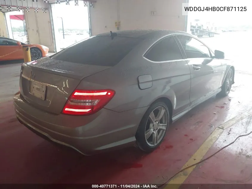 2012 Mercedes-Benz C 250 VIN: WDDGJ4HB0CF871125 Lot: 40771371