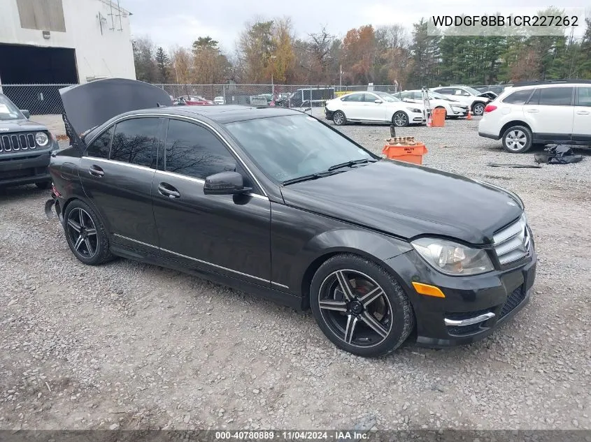 2012 Mercedes-Benz C 300 Luxury 4Matic/Sport 4Matic VIN: WDDGF8BB1CR227262 Lot: 40780889