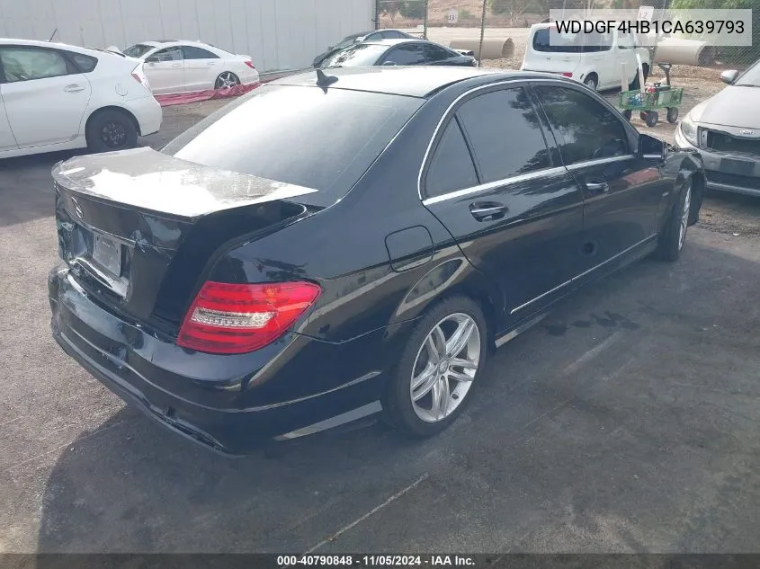 2012 Mercedes-Benz C 250 Luxury/Sport VIN: WDDGF4HB1CA639793 Lot: 40790848