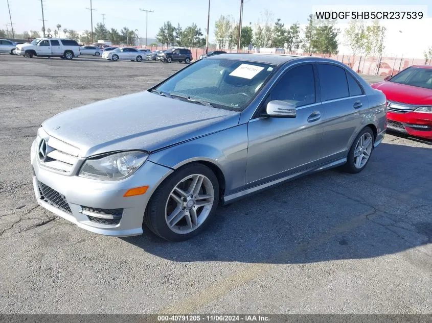 2012 Mercedes-Benz C 350 VIN: WDDGF5HB5CR237539 Lot: 40791205